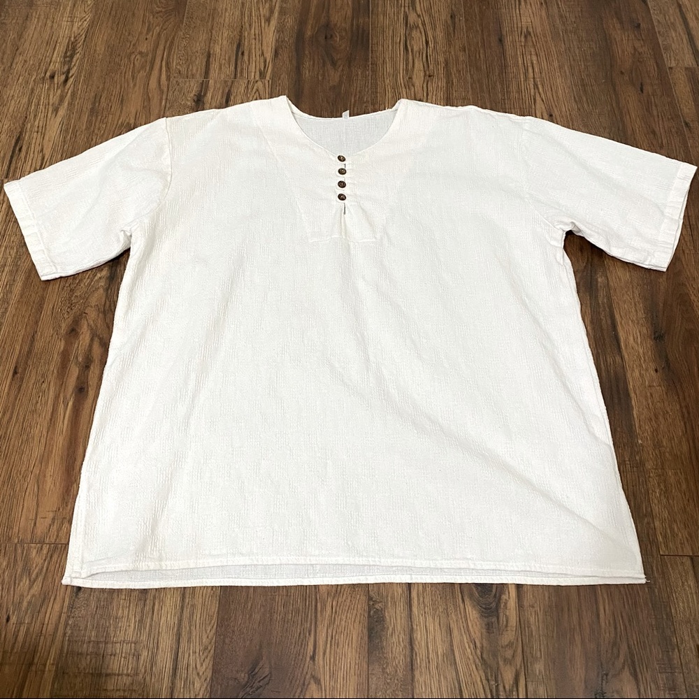 Summer linen white shirt